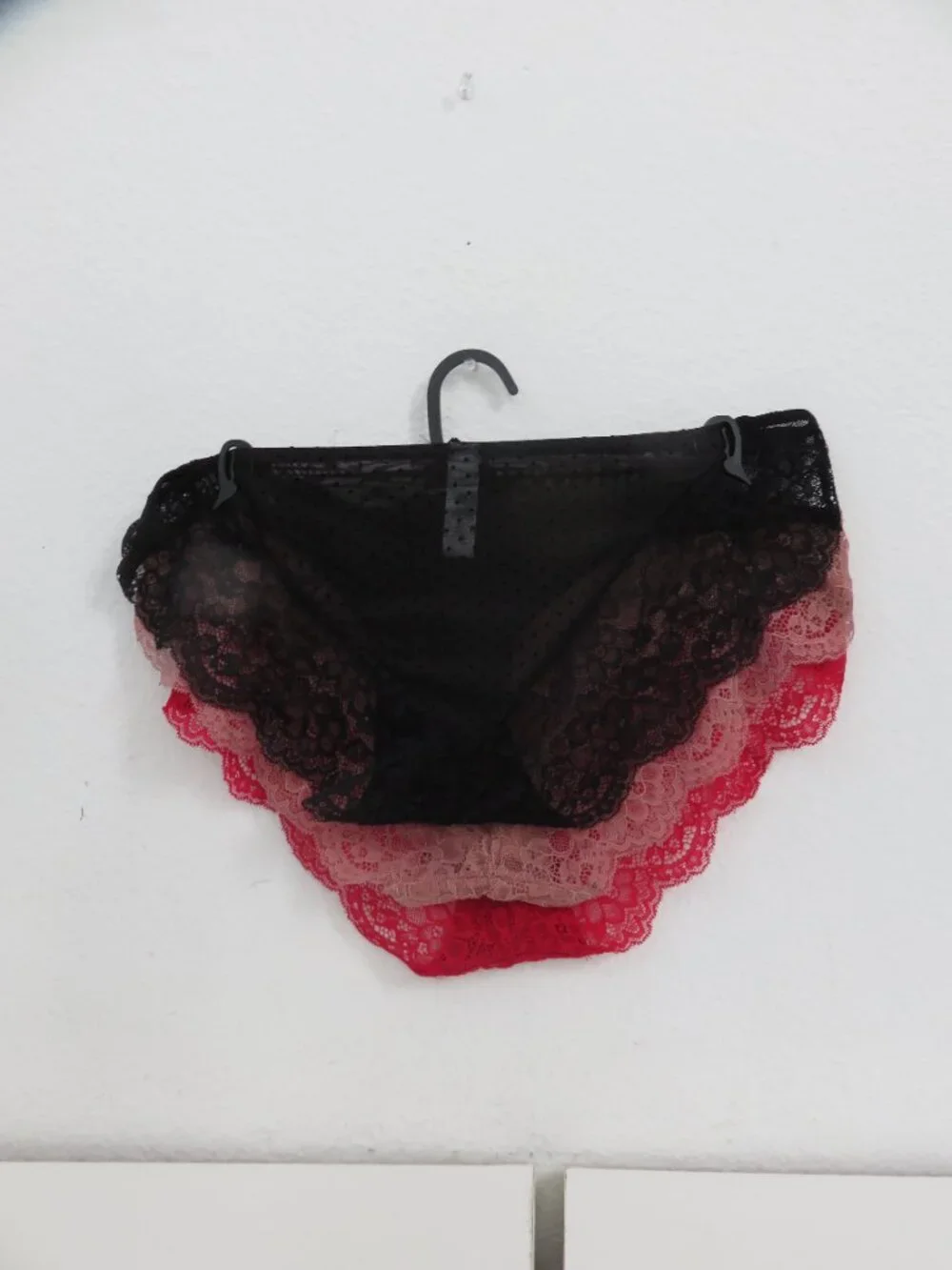 (#140)  MARILYN MONROE 3pk Lace Bikini Full Lace Cheeky underwear Panties